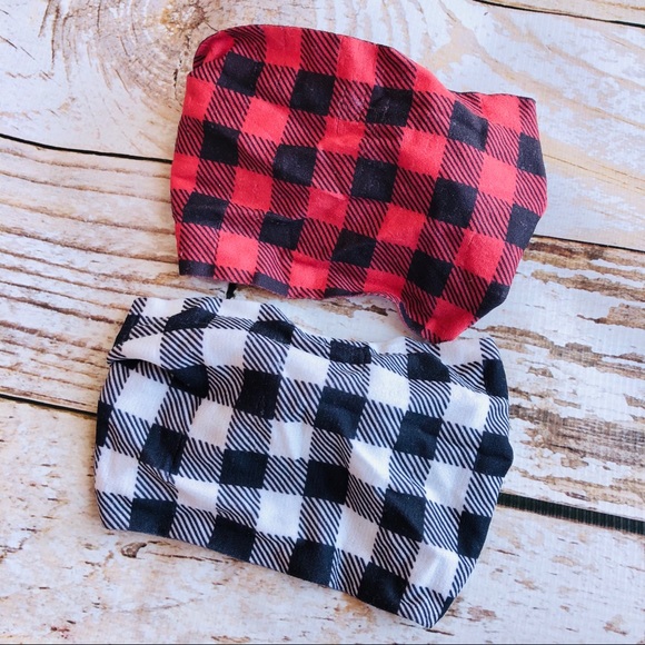 Buffalo Check Nylon Headband Set - 0-12M - Picture 2 of 5
